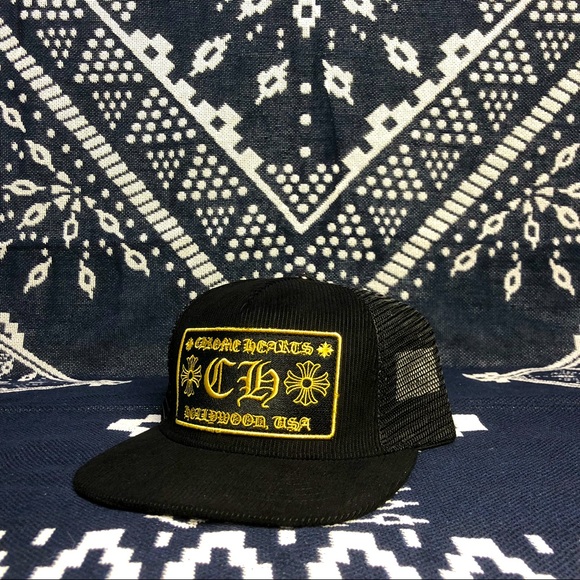 Chrome Hearts Other - Chrome Hearts ★ AUTHENTIC Bk / Yw Corduroy Trucker Hat